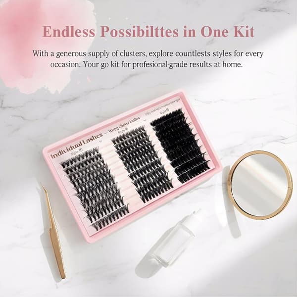 Individuelt Eyelash Extension Cluster Lash Kit D Curl Lash Clust