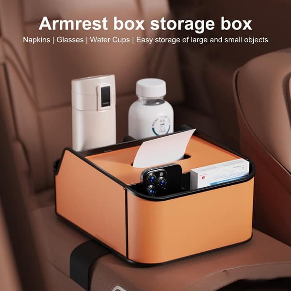 Universal Bil Armlæn Opbevaringsboks Bil Organizer Tissue Box Vand A2