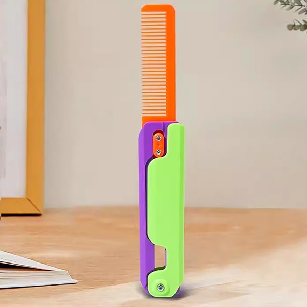 3D Gravity Comb Liten reddik Fold Shrink Pet Comb Pendant Anti A