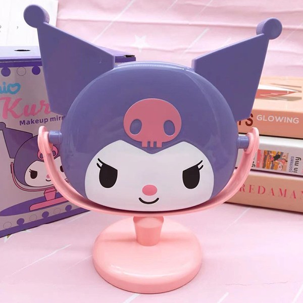 Sanrio Kuromi Mirror Desktop Makeup Speil Ornamenter Høydefinisjon Pink Black