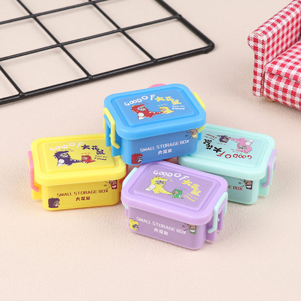1/12 Dollhouse Mini Säilytyslaatikko Nukkekotilaatikot Nukkekoti Hom Rose red