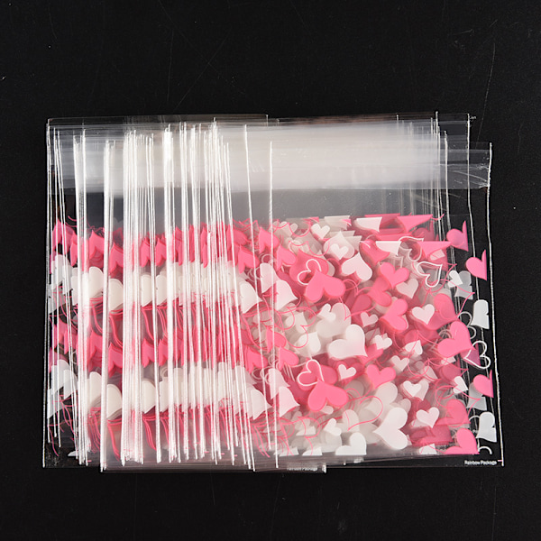 100 stk Sweet Heart Pic. Selvklæbende DIY Cookie Candy Pakke