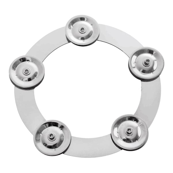 Trommebækkener Hi Hat Tambourin Trommesæt Tromme Stålklokker Percus Silver