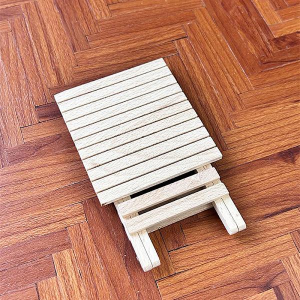 1:6 Nukkekodin miniatyyri teepöytä Taitettava sohvapöydän päätyliuska