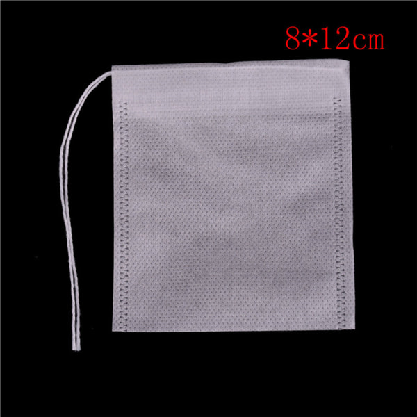 100 stk Non-woven tomme teposer String Heat Seal Filter Paper He 8*12cm