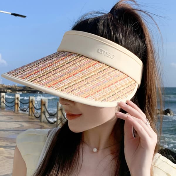 Dam Solhatt Sommar Solskydd Bred Brätte Strand Utomhus S Black