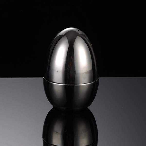 Eggformet tannpirkerholder i 304 rustfritt stål Silver