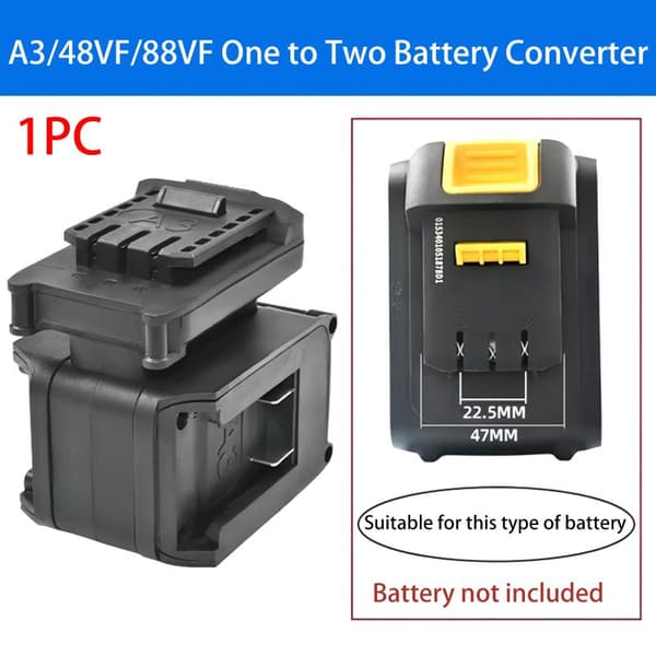 2-i-1 parallellkretsar batteriadapteromvandlare för 18V BL1830 A1 1PC