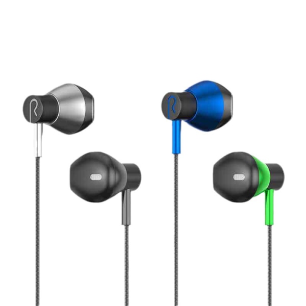 3,5 mm høretelefoner i øret Kablede hovedtelefoner Gaming øretelefoner Lyt til Green