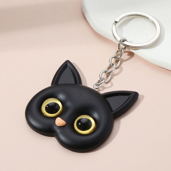 e Nøglering Black Cat Pendant Nøgleringe Animal Key Ring Håndtaske