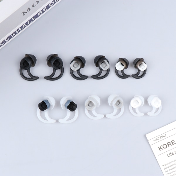 3 st silikonersättningsöronspetsar för QC20 QC30 SIE2 IE3 Wile White