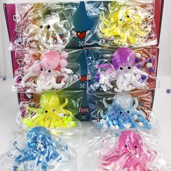 1 stk Squishy havblekksprut Fidget-leketøy Sakte rebound-leker A3