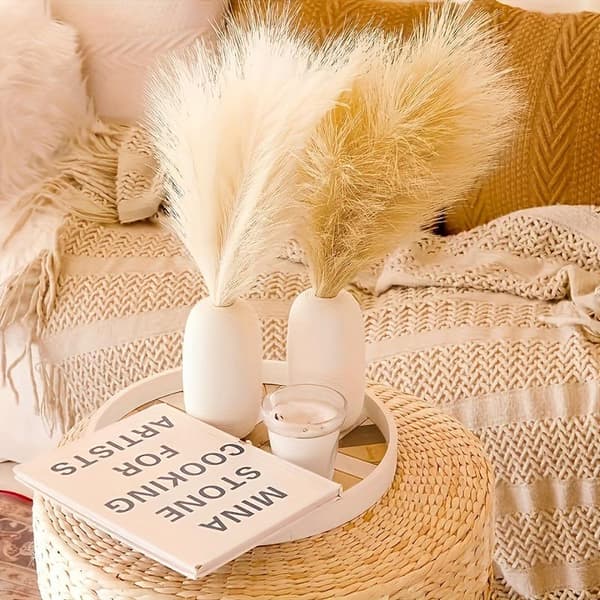 10 stk kunstig pampasgress kunstige blomster Boho dekorasjon bryllup Light pink