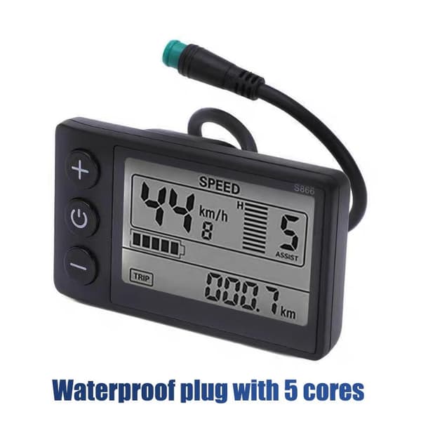 Elcykel S866 LCD-display 24V 36V 48V kontrolpanel cykel A2