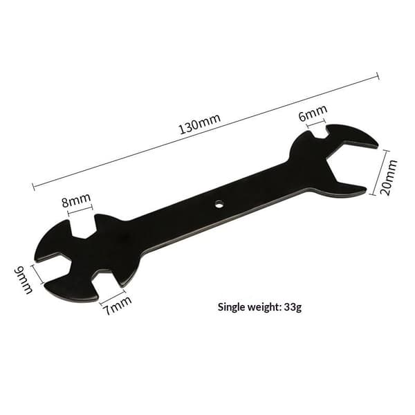 5 I 1 Stålskiftenøkkel 6mm til 20mm Flat for Dyseverktøy