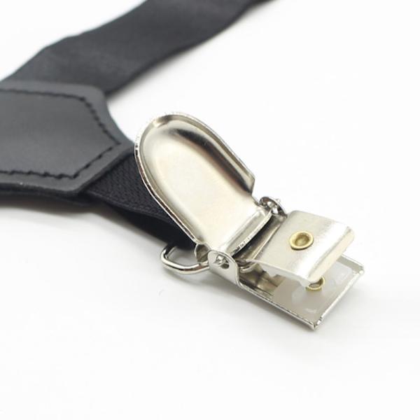 Naisten seksikäs punk gootti PU-nahkainen joustava sukkanauha jalan reisirengas C Plastic single clamp