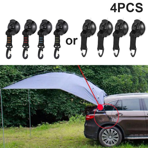 4 kpl ulkoimukuppiankkurin kiinnityskoukku Sidottava Camping A2