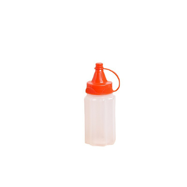 4st Mini plastsåsflaska Kryddlåda Salladsdressing Co Red 4PCS