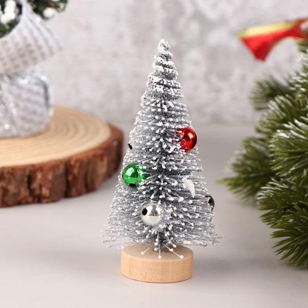 Joulukuusi Cedar Tree Pine Tree Doll House Festival Miniat Silver