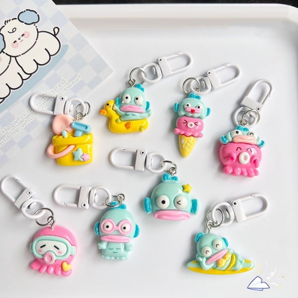 Sanrio Hangyodon nyckelring Clownfisk docka hänge nyckelring Char C