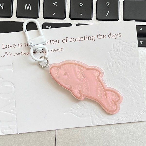 e Fish Dolphin Avaimenperä Eläin Riipus Avaimenperä Reppu Auto B Pink