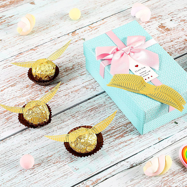 50 stk Troldmandsfest Chokoladedekoration Chokolade udhulet vinge A2