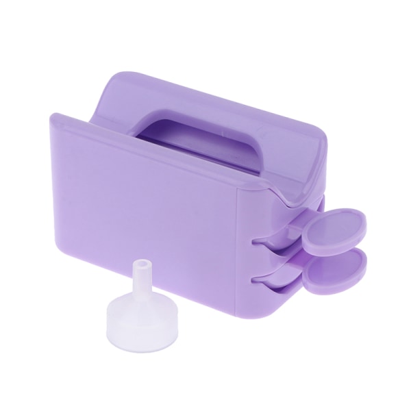 Dyppepulver Resirkuleringsbrett Nail Glitter Oppbevaringsboks Manikyr Purple