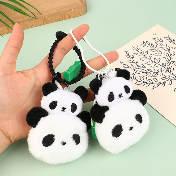 Panda Plush Key Chain National Treasure Pendant Doll Key Ring C E