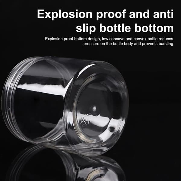 1 st transparent PET-plastförvaringsflaskor förseglad burk 5