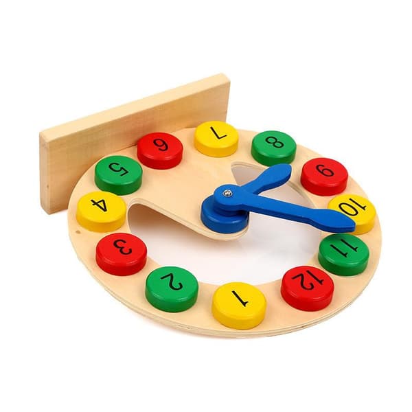 Montessori träklockleksaker för barn Kognition Färgglada klockor