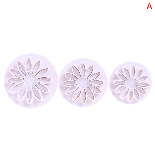 Plastic Flower Fondant Kageværktøj Sugar Craft Stempel ter Bakin A