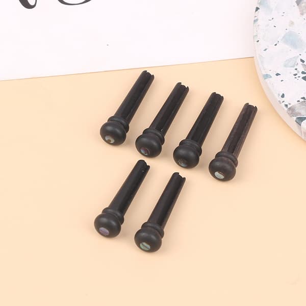 6 st Folkgitarr Ebony String Cone Solid String Vertebra Pins G