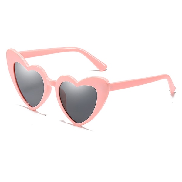 Nye Dame Sexy Eye Love Heart Solbriller Retro Big Frame Perso Gray