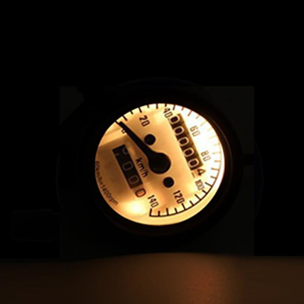12V Motorcykel Odometer Speedometer Med Baggrundslys Retro Pointe