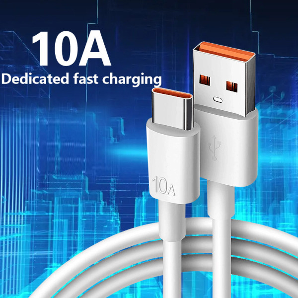 120W 10A Type C Hurtigladekabel Dataledning Hurtiglading USB Type c 1.5m