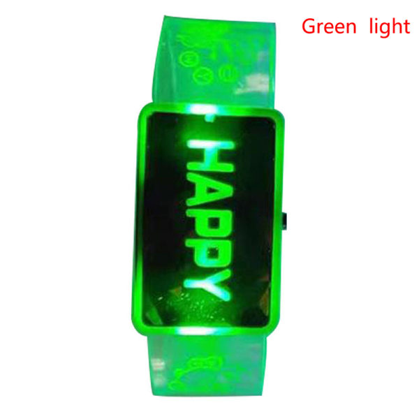 Glødende armbånd Barnegave LED-blits Klokke Silikon Konsert Atm Green 9b40  | Green | Fyndiq