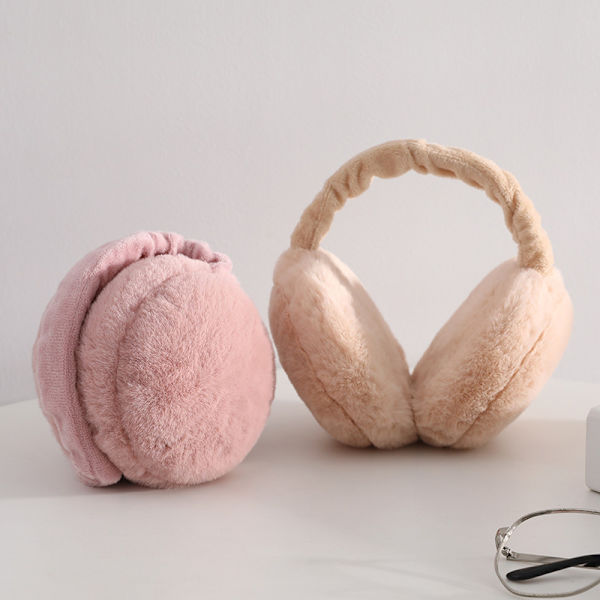 e Warm Fluffy Earmuffs Öronskydd Vikbara Warmers Ear Warm S White