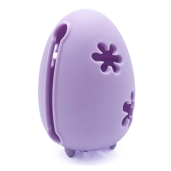 Silikon Makeup Svamp Oppbevaringsboks Beauty Kosmetisk Egg Portable Purple