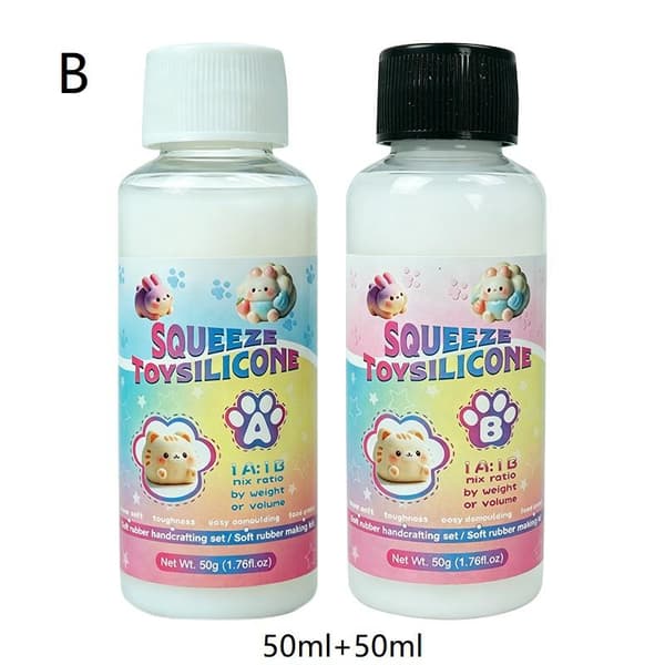2 flasker epoxyharpikslim 1:1 AB Gel Blød flydende silikoneform B