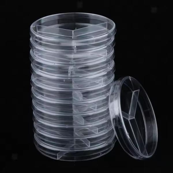 10 st plastpetriskålar 35 60 75 90 mm runda transparenta celler 90mm 2 Grids 10pcs