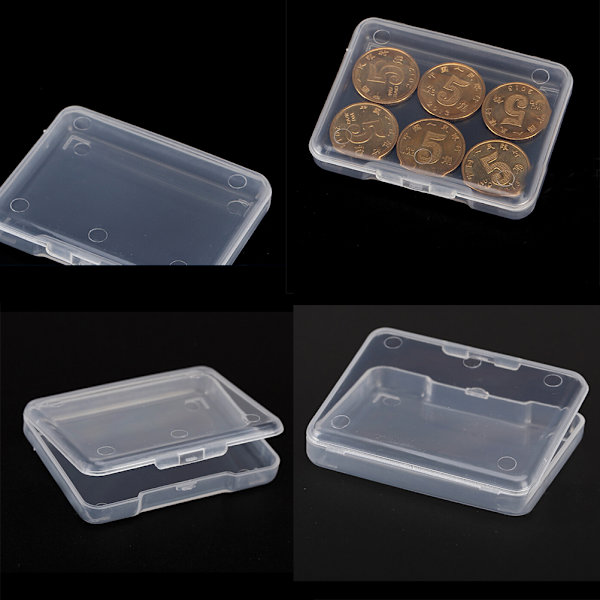 5 st Plast Transparent Med Lock Förvaringsbox Collection Contai