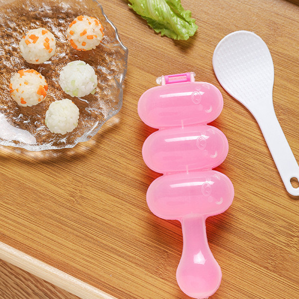 1 Stk Rice Ball Shaker Ball Diy Sushi Form Kugleformet Små Ris Pink