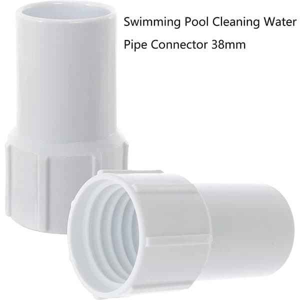 Poolslanganslutning Poolslangsändmanschett vänster hand 38mm White