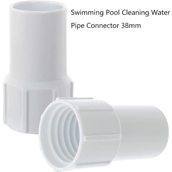 Svømmebassin slangeforbindelse Pool slange endemanchet venstre hånd 38mm White