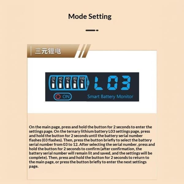 Smart batterimonitor DC 7-55V LED-display med hukommelse ved strømsvigt green