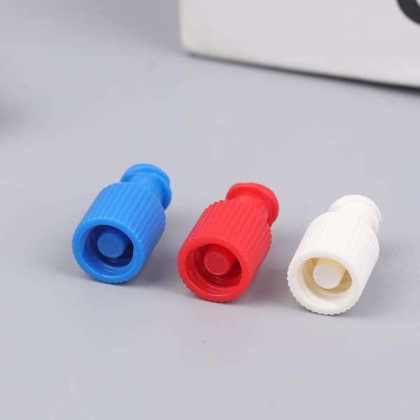 Manlig kvinnlig Luer Lock integrerad pluggadapter luftventilrör Di White