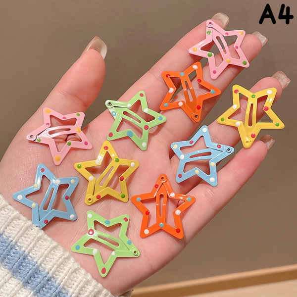 10 kpl / set e Colorful Star Pentagram Y2k Fashion Five-Pointed St A1