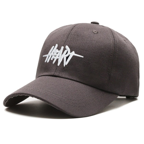 Broderi Brev Høst Vinter Baseball Cap Herre Dame Justerab Gray