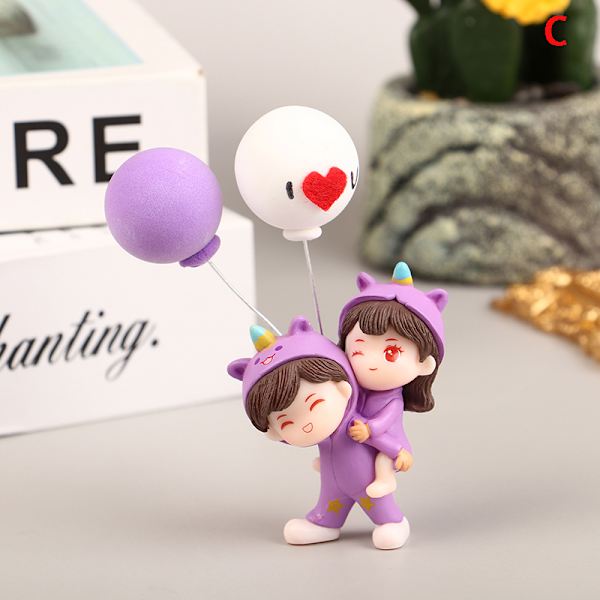 1Pair e Creative Cartoon Purple Pyjama Pariskunta Auton koristelu O C