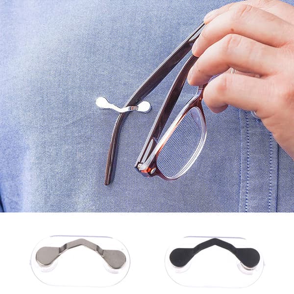Magnetic Hang brilleholder Pin Brosjer Multi-funksjon Porta Silver